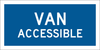 Brady Aluminum Rectangle Blue Disabled Parking & Building Access Sign - 12 in Width x 6 in Height - TEXT: VAN ACCESSIBLE - 103750 -- 754473-50072 - Image