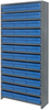 Closed Shelving, 13Shelves, 36Bins, Blue; Shelving Unit Type Quantum Storage - 44AC4604 - Newark, An Avnet Company