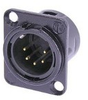 XLR 5 Pin Panel Mt(m) Blk/Gold Neutrik Connector - CA-NC5MDL1B - Visual Sound, Inc.