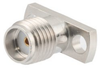 SMA Female (Jack) Connector Field Replaceable 2 Hole Flange (Panel Mount) 0.012 inch Pin, .355 inch Hole Spacing with Metal Contact Ring - FMCN1623 - Fairview Microwave Inc.