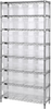 Open Wire Shelving, 8Shelves, 28Bin, Clr; Shelving Unit Type Quantum Storage - 42AC8216 - Newark, An Avnet Company