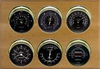 6 Instrument Weather Station - Weathermaster 2S, PVD Brass cases, Black dials, Oak panel -  - Maximum Weather Instruments