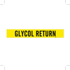 Brady B-946 Black on Yellow Vinyl Self-Adhesive Pipe Marker - 4 in Height - 3 1/2 in Character Height - 24 in Length - Printed Msg = GLYCOL RETURN - 7122-1HV - 754476-81291 - R. S. Hughes Company, Inc.