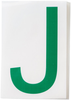Brady Toughstripe B-514 Green Indoor Polyester Letter Label - 6 in Width - 8 in Height - 8 in Character Height - Printed Msg = J - 121748 - 754473-70967 - R. S. Hughes Company, Inc.