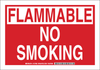 Brady B-302 Polyester Rectangle Smoking Not Permitted Sign - 10 in Width x 7 in Height - Laminated - TEXT: NO SMOKING FLAMMABLE - 127982 - 754473-76655 - R. S. Hughes Company, Inc.