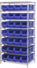 Open Wire Shelving, 8Shelves, 24Bin, Blu; Shelving Unit Type Quantum Storage - 44AC8547 - Newark, An Avnet Company