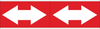 Brady B-946 White on Red Vinyl Self-Adhesive Pipe Marker - 4 in Height - 12 in Length with Left / Right Arrow - 93395 - 754476-93395 - R. S. Hughes Company, Inc.