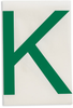 Brady Toughstripe B-514 Green Indoor Polyester Letter Label - 6 in Width - 8 in Height - 8 in Character Height - Printed Msg = K - 121754 - 754473-70974 - R. S. Hughes Company, Inc.