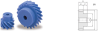 KHK PN1-13L, Module 1, 13 Tooth, Left Hand, Nylon Screw Gears -- pn1-13l - Image