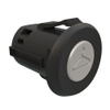 Point Coat Hook, Snap-in, Oval In-line Black Flange, Satin Hook - MP-07-122-52-0 - Southco