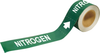 Brady Pipe Markers-To-Go B-736 Green Plastic Self-Adhesive Pipe Marker - 1 in Height - 8 in Length - Printed Msg = NITROGEN - 20450 - 754473-20450 - R. S. Hughes Company, Inc.