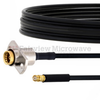 Slide-On BMA Jack 2 Hole Flange to SMP Female Cable FM-SR086TBJ Coax in 12 Inch - FMCA1580-12 - Fairview Microwave Inc.