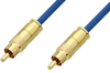 75 Ohm RCA Male to 75 Ohm RCA Male Cable 48 Inch Length Using 75 Ohm PE-B159-BL Blue Coax - PE38133/BL-48 - Pasternack