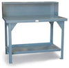 Shop Table With Back Shelf -- T7236RS - Image