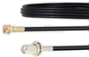 Snap-On RA MMBX Plug to SMA Female Bulkhead Cable RG174 Coax in 4 Inch - FMCA1435-4 - Fairview Microwave Inc.