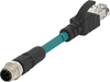 Sensor Cord, 4P M12 Plug-Rj45 Plug, 7M; Connector Type A Te Connectivity - 57AJ9031 - Newark, An Avnet Company