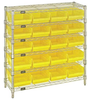 Open Wire Shelving, 6Shelves, 20Bin, Yel; Shelving Unit Type Quantum Storage - 44AC8222 - Newark, An Avnet Company