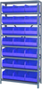 Open Shelving, 8Shelves, 21Bins, Blue; Shelving Unit Type Quantum Storage - 44AC9265 - Newark, An Avnet Company