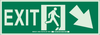 Brady Bradyglo B-324 Polyester Rectangle Green Exit Sign - 14 in Width x 5 in Height - Glow in the Dark - TEXT: EXIT - 90592 - 754476-90592 - R. S. Hughes Company, Inc.