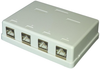 Cat 6A Surface Mount Socket, 4 Port; Modular Connector Type Tuk - 71AC0757 - Newark, An Avnet Company