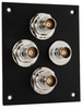 4 JACK PANEL INSERT BULKHEAD FEED THROUGH TRB 3 LUG ISOLATED - REF00218 - MilesTek Corporation