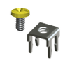 Low Profile PC Mount w/ Yellow Screw-Unassembled - 8195-7 - Keystone Electronics Corp.