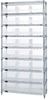 Open Wire Shelving, 9Shelves, 24Bin, Clr; Shelving Unit Type Quantum Storage - 42AC8589 - Newark, An Avnet Company