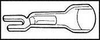 Terminal, Spade/fork, #10, Crimp, Yellow; Product Range Multicomp - 84N1003 - Newark, An Avnet Company