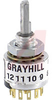 Switch, SINGLE Rotary, Solder TerminalS, 1/2 IN DIAMETER, 1 POLE, 2-12 PositionS - 70217221 - Allied Electronics, Inc.