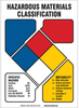 Brady B-401 Polystyrene Square Chemical, Biohazard, Hazardous & Flammable Material Sign - 14 in Width x 14 in Height - TEXT: (M) NFR - 26632 - 754473-26632 - R. S. Hughes Company, Inc.