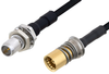 Slide-On BMA Plug Bulkhead to Snap-On BMA Jack Cable 12 Inch Length Using PE-SR405FLJ Coax - PE3C4852-12 - Pasternack
