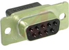 AMPLIMITE HDP-20 Receptacle, 9 Position, Front Metal Shell, Crimp-Snap - 70041213 - Allied Electronics, Inc.