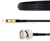 BNC Male to SSMC Plug Cable LMR-100 Coax in 12 Inch - FMCA1489-12 - Fairview Microwave Inc.