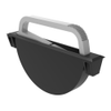 Concealed Pull, Large Size, Plastic Housing, Black, Aluminum Handle, Silver -- 67-47 - Image