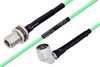 Temperature Conditioned N Female Bulkhead to N Male Right Angle Low Loss Cable 24 Inch Length Using PE-P142LL Coax - PE3M0178-24 - Pasternack