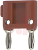 Banana Plug With Shorting Bar, Double, Red - 70197068 - Allied Electronics, Inc.