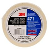 3M 471 White Marking Tape - 1 in Width x 36 yd Length - 5.2 mil Thick - 68867 - 051115-68867 - R. S. Hughes Company, Inc.