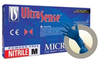 Microflex Ultrasense US-220 Blue Medium Nitrile Powder Free Disposable Gloves - Medical Grade - Rough Finish - 9.6 in Length - 769799-22017 - 769799-22017 - R. S. Hughes Company, Inc.