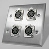HAVE 2Gang Stainless Wallplate 4XLRF - HAVWP2011XLRF4A - HAVE, Inc.