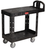 Black Rubbermaid Flat Shelf Utility Cart 37-7/8