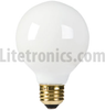 40-Watt Rough Service Incandescent G25 MED White - L-219 - Litetronics International, Inc.