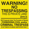 Brady B-959 Aluminum Square Yellow Restricted Area / No Trespassing Sign - 12 in Width x 12 in Height - Reflective - TEXT: NO TRES - 115530 - 754473-18520 - R. S. Hughes Company, Inc.