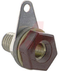 Red Insulated Banana Jack, Brass and Nickel Plated, 15A, Used With .175 Banana P -- 70090143