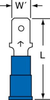 3M Highland Blue Butted Vinyl Butted Quick-Disconnect Terminal MTV14-187Q - 0.85 in Length - 0.08 in Inside Diameter - 051128-60028 - R. S. Hughes Company, Inc.