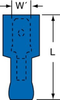 3M Scotchlok Blue Butted Nylon Butted Quick-Disconnect Terminal MNG14-187DMIK - 0.87 in Length - 0.145 in Inside Diameter - 054007-02386 - R. S. Hughes Company, Inc.