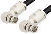75 Ohm BNC Male Right Angle to 75 Ohm BNC Male Right Angle Cable 36 Inch Length Using 75 Ohm RG6 Coax, RoHS - PE33426LF-36 - Pasternack