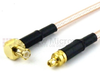 MMCX Plug to RA MCX Plug Cable RG316 Coax in 48 Inch - FMC0917316-48 - Fairview Microwave Inc.