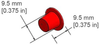 Designetics 20Q Flow Control Plug Red - 20Q - Ellsworth Adhesives