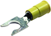 Terminal, Locking Fork, 1/4In Crimp Yellow; Product Range Multicomp - 14T2405 - Newark, An Avnet Company