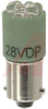 Lamp;LED, T-3-1/4, CLUSTER, BAYONET BASE, DUAL POLARITY, 28 VOLT, GREEN - 70015435 - Allied Electronics, Inc.